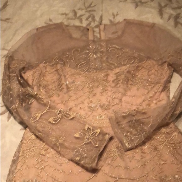 BCBGMAXAZRIA Bare Pink maxi dress, size 6,new - Picture 5 of 6